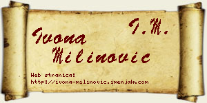 Ivona Milinović vizit kartica